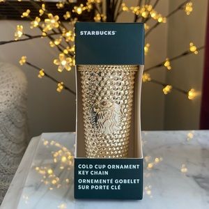 Starbucks Gold Keychain/Ornament